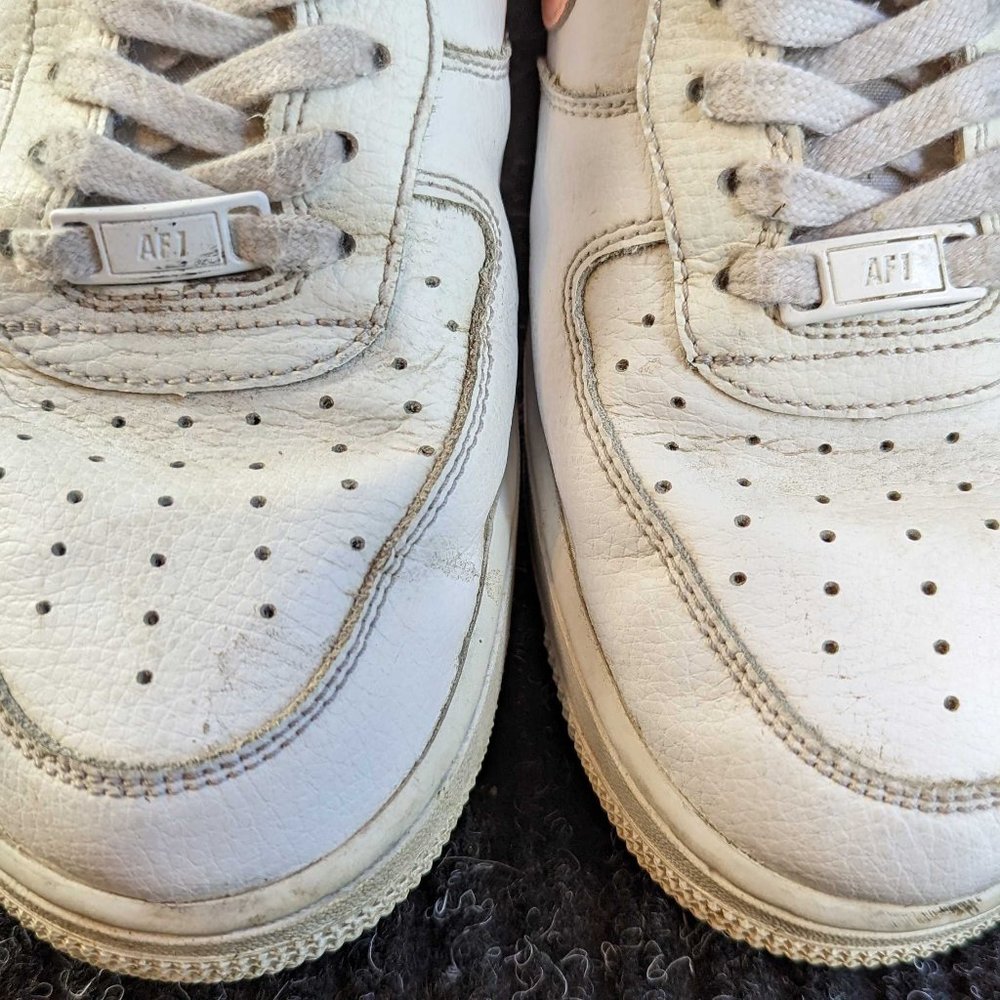 💖HP💖 Nike Air Force 1 Low Leather Trainers AH0287-102 Oracle Pink - Picture 3 of 12